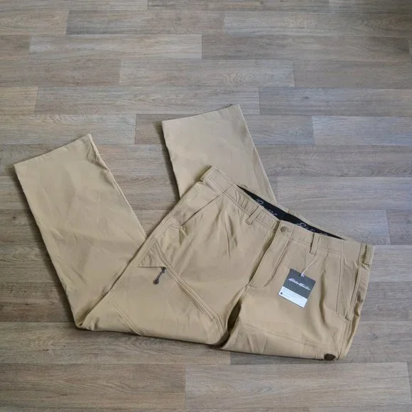 NWT Eddie Bauer Men's Field Guide Saddle Tan Pant Size 38 x 32